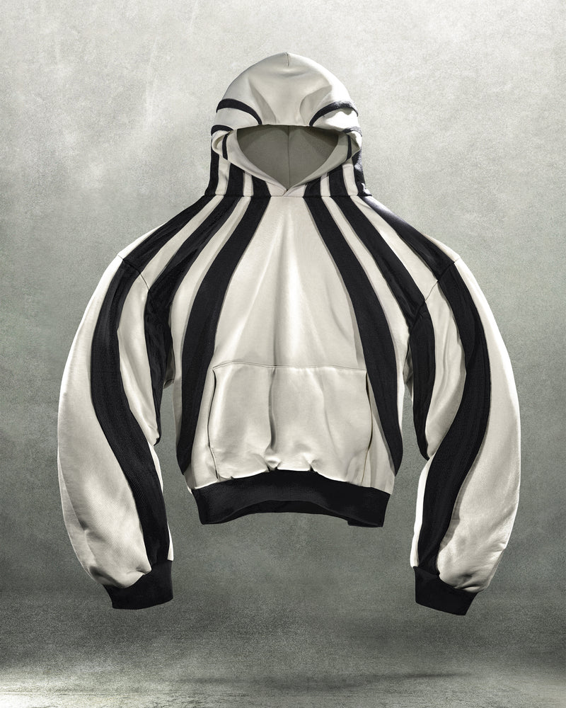 'ARRAY' HEAVY PANELED HOODIE IN ORCA