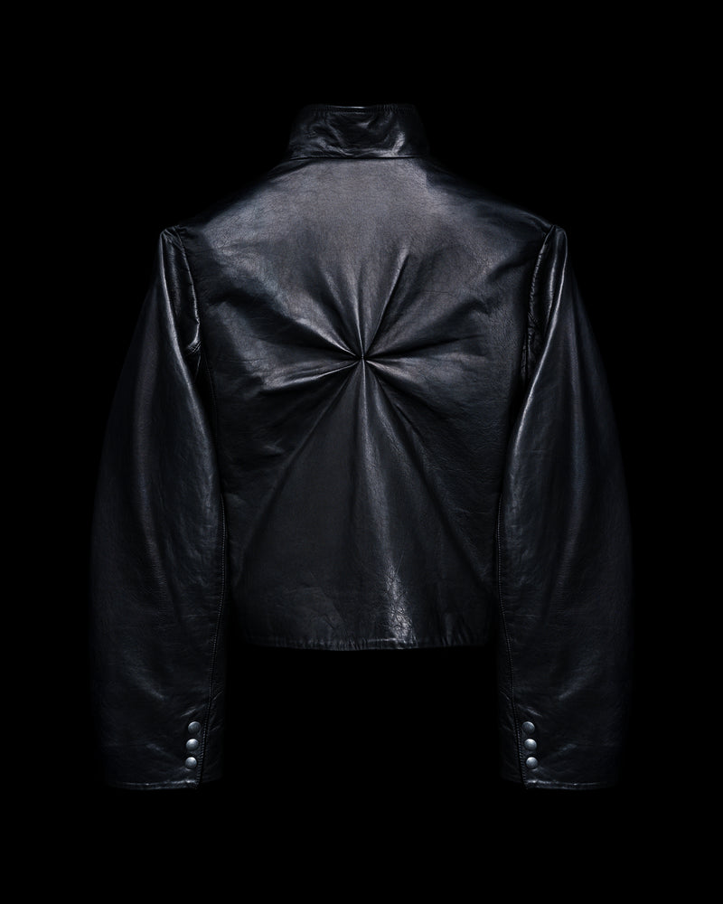 'SINGLE DART' JACKET IN BLACK LAMBSKIN